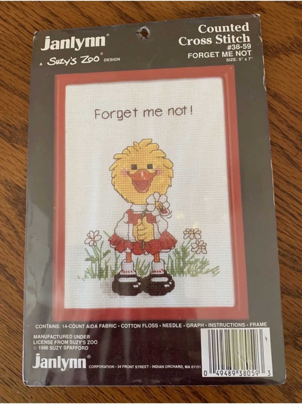 Janlynn Forget Me Not Counted Cross Stitch Kit - Yellow Duck Design